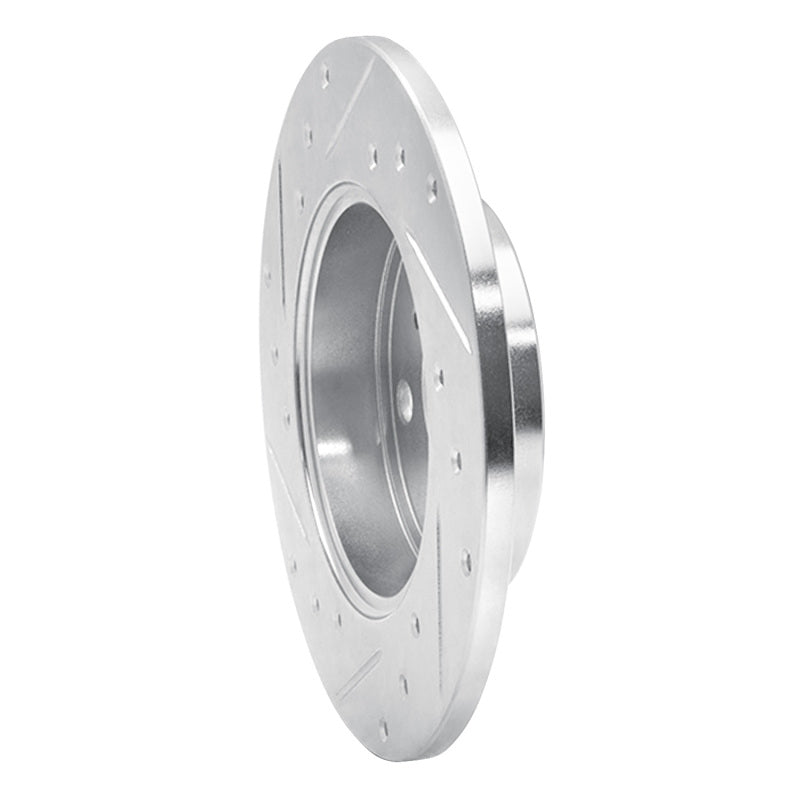 R1 85-86 Toyota MR2 Rear Right Drilled & Slotted Silver Brake Rotor