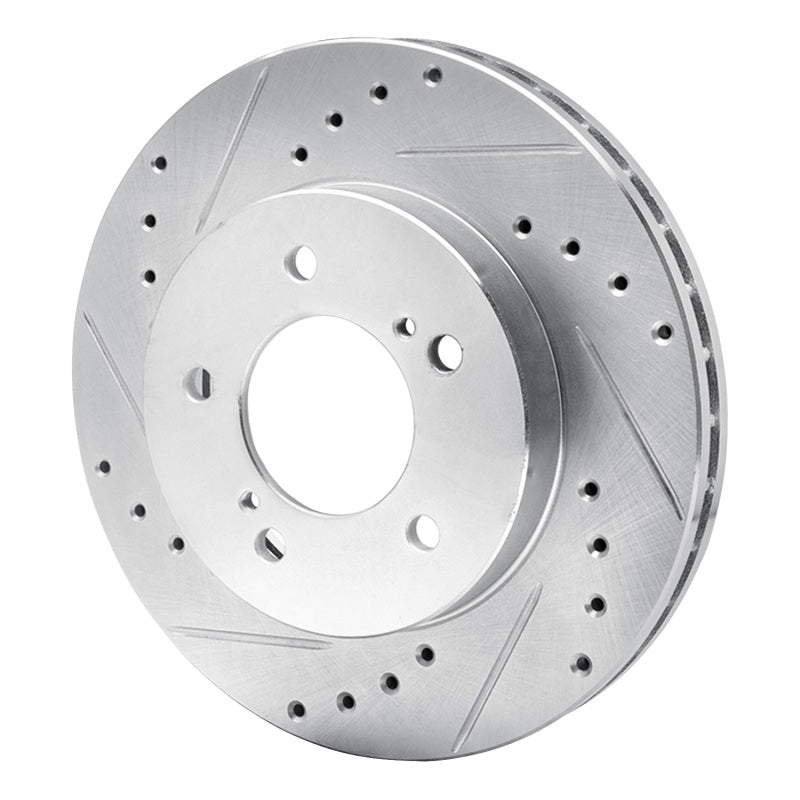 R1 93-02 Mercury Villager Front Left Drilled & Slotted Silver Brake Rotor