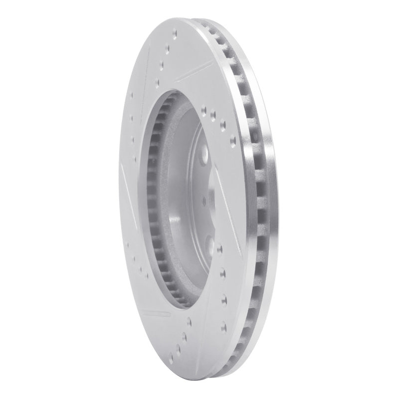 R1 06-19 Scion IQ Front Right Drilled & Slotted Silver Brake Rotor