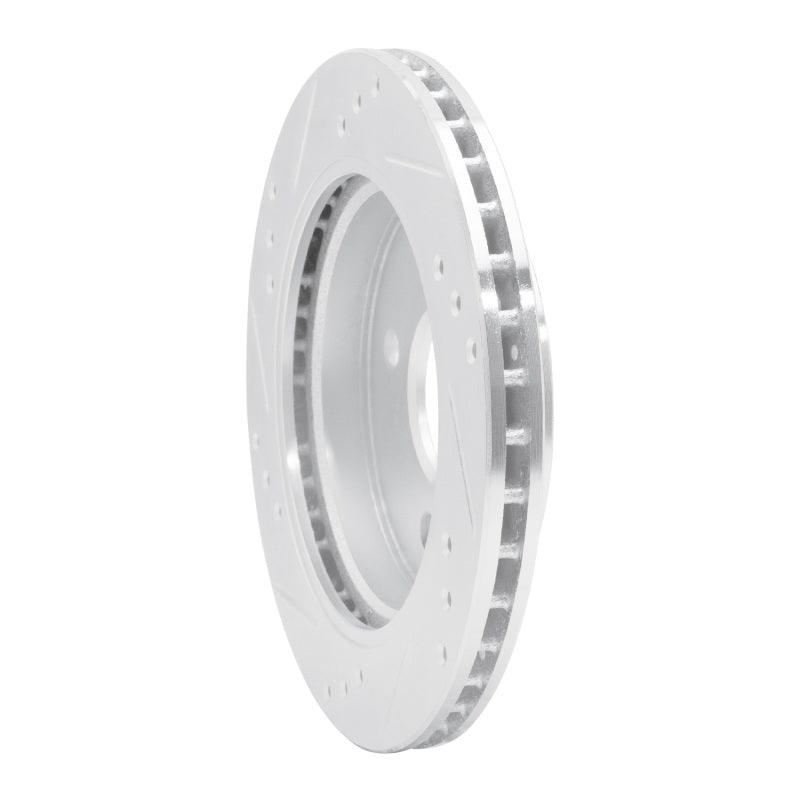 R1 95-04 Ford CONTOUR Rear Right Drilled & Slotted Silver Brake Rotor