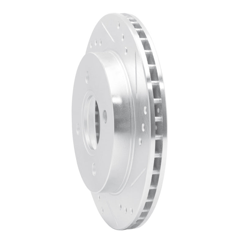 R1 95-04 Ford CONTOUR Rear Right Drilled & Slotted Silver Brake Rotor