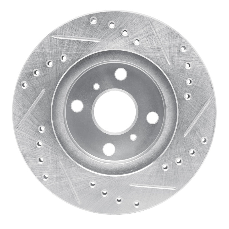 R1 93-02 Chevrolet Prizm Front Left Drilled & Slotted Silver Brake Rotor