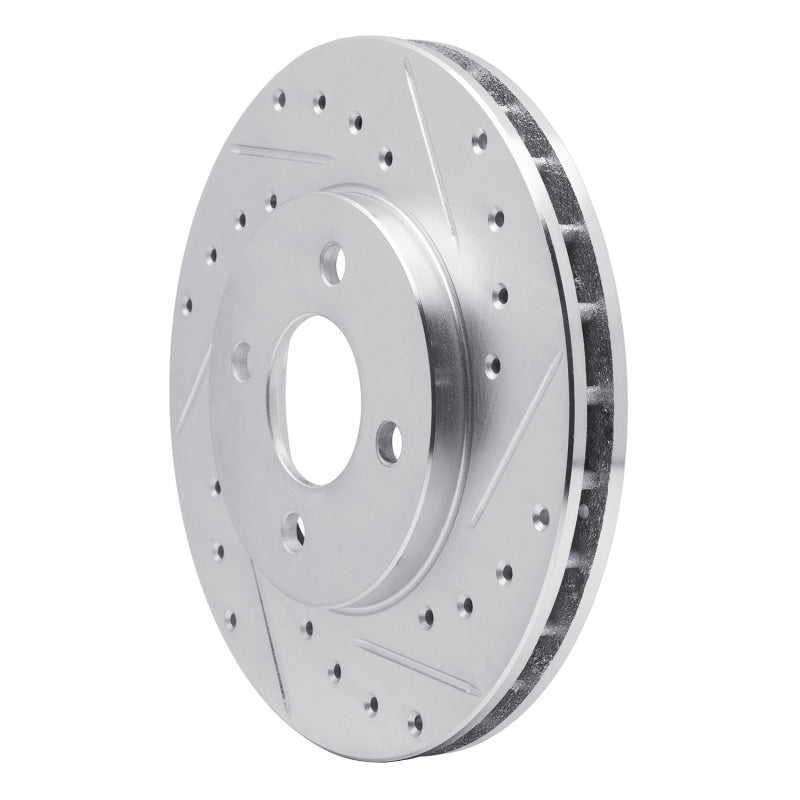 R1 83-88 Chrysler Executive Sedan Front Right Drilled & Slotted Silver Brake Rotor