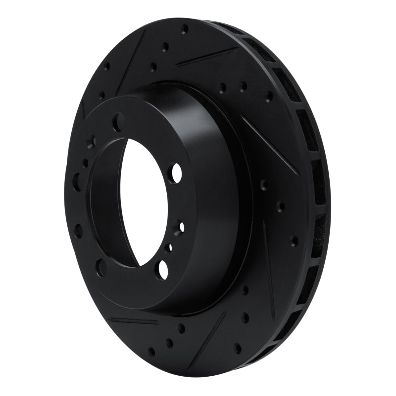 R1 91-97 Porsche 911 Right Rear Drilled & Slotted Black Brake Rotor