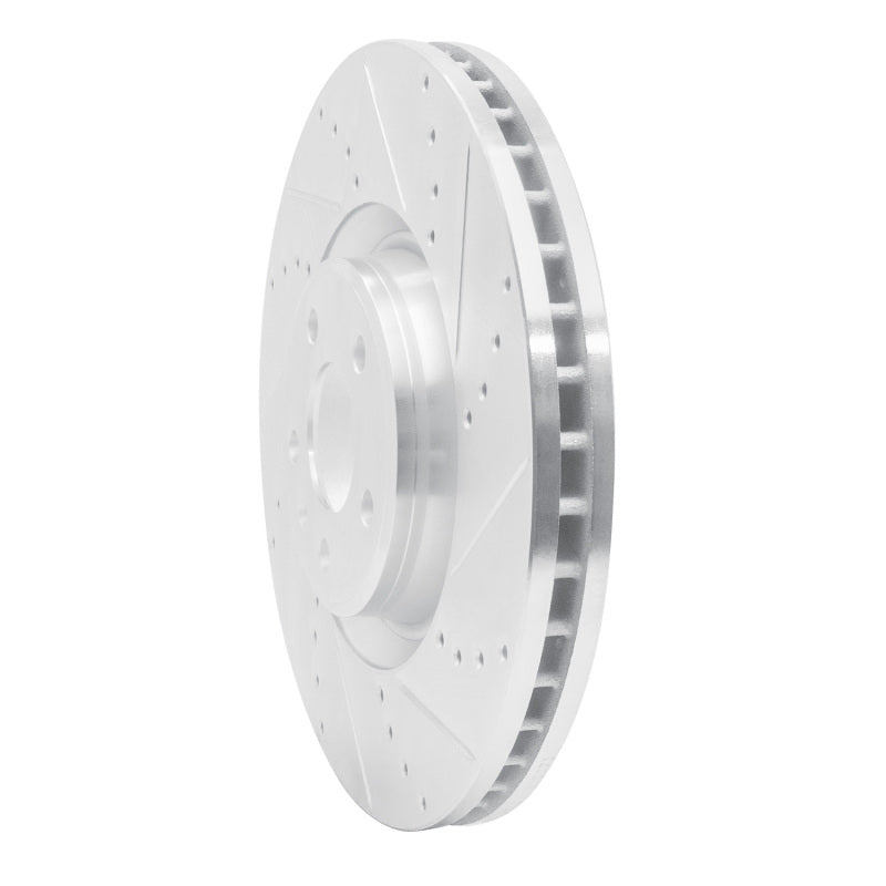 R1 2012-2018 Audi A6 (USA/Canada) Front Right Drilled & Slotted Silver Brake Rotor