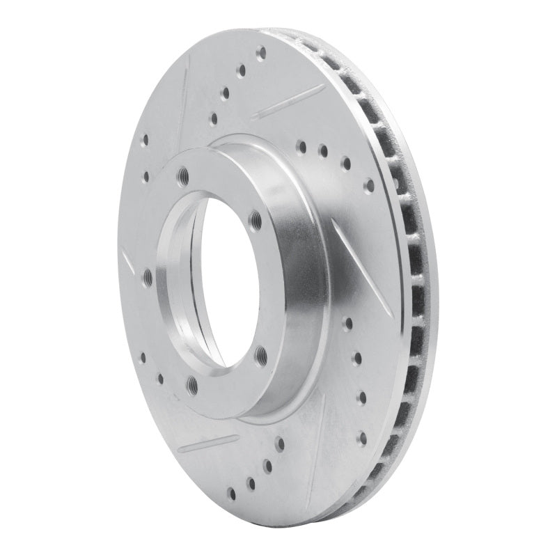 R1 84-95 Toyota Pickup Front Left Drilled & Slotted Silver Brake Rotor