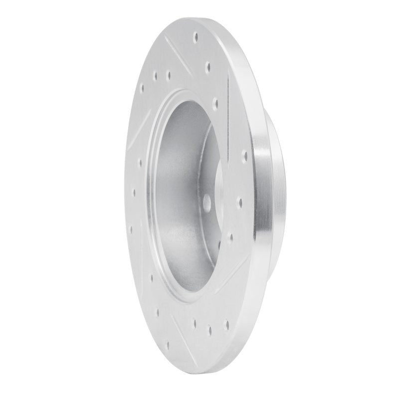 R1 92-96 Dodge COLT Front Left Drilled & Slotted Silver Brake Rotor