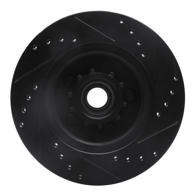 R1 73-89 Chrysler Imperial Front Left Drilled & Slotted Black Brake Rotor