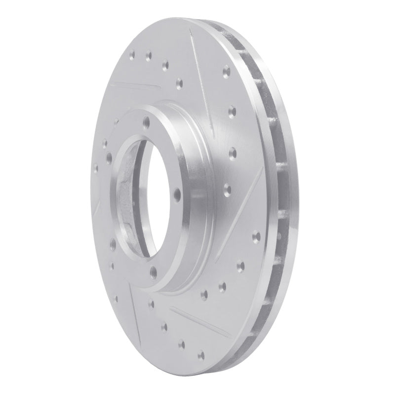 R1 85-92 Toyota Pickup Front Right Drilled & Slotted Silver Brake Rotor
