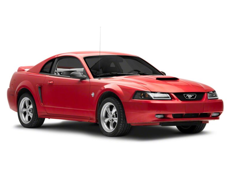 Raxiom 99-04 Ford Mustang Axial Series Headlights w/ LED Bar- Black Housing (Clear Lens)