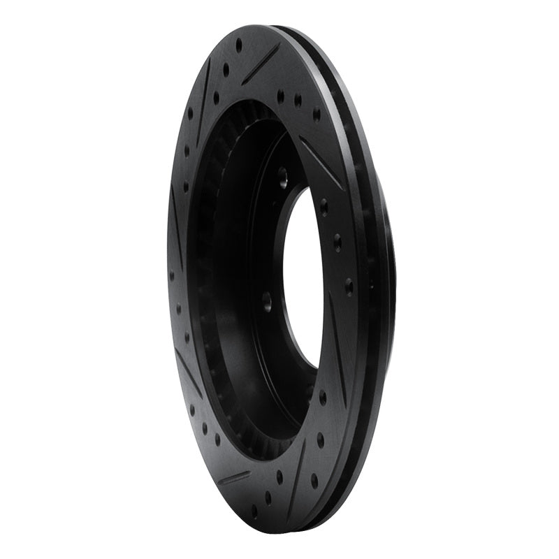 R1 91-98 Chevrolet Tracker Front Right Drilled & Slotted Black Brake Rotor