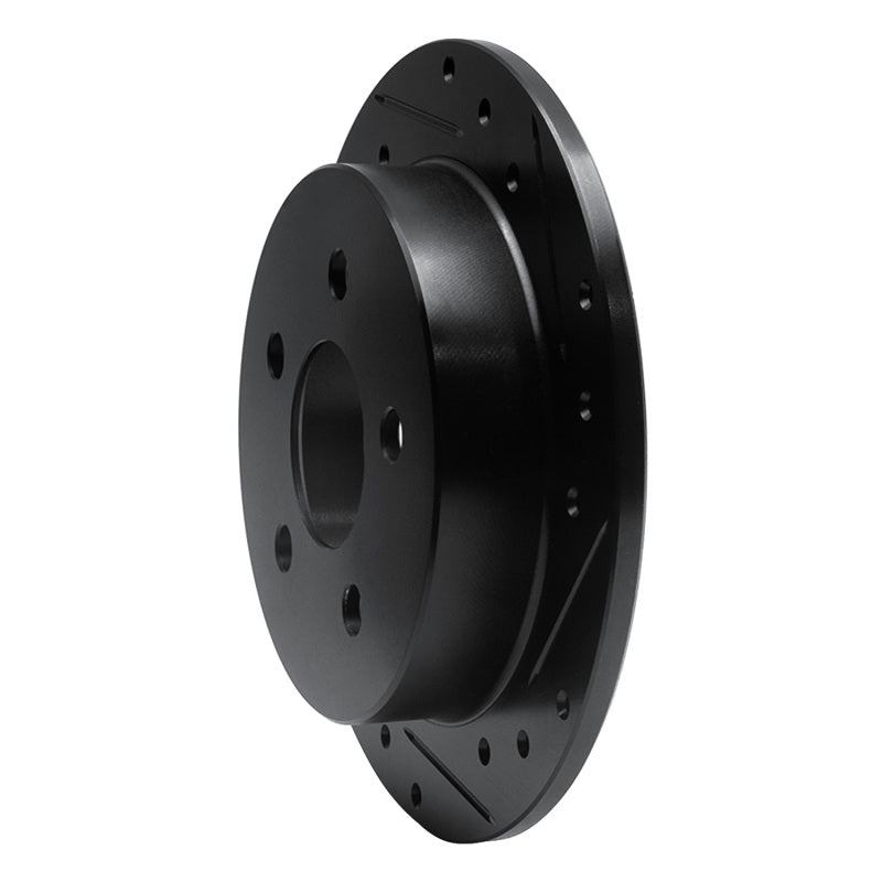 R1 97-05 Buick Century Rear Right Drilled & Slotted Black Brake Rotor