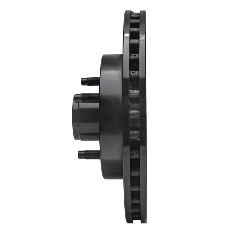 R1 87-93 Ford Mustang Front Left Drilled & Slotted Black Brake Rotor