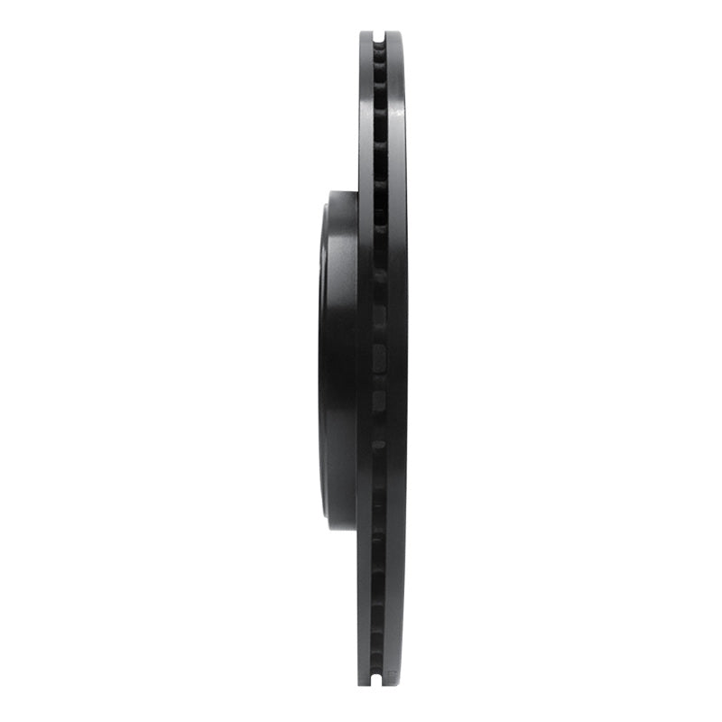 R1 06-15 Jaguar Super V8 Rear Right Drilled & Slotted Black Brake Rotor