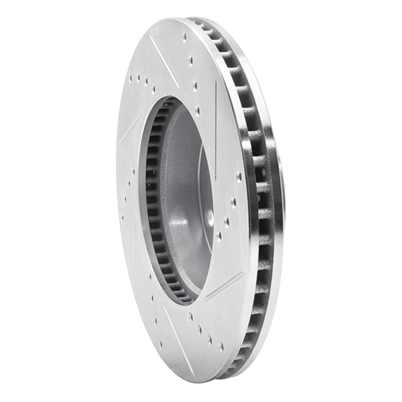 R1 05-15 Toyota Tacoma Front Left Drilled & Slotted Silver Brake Rotor