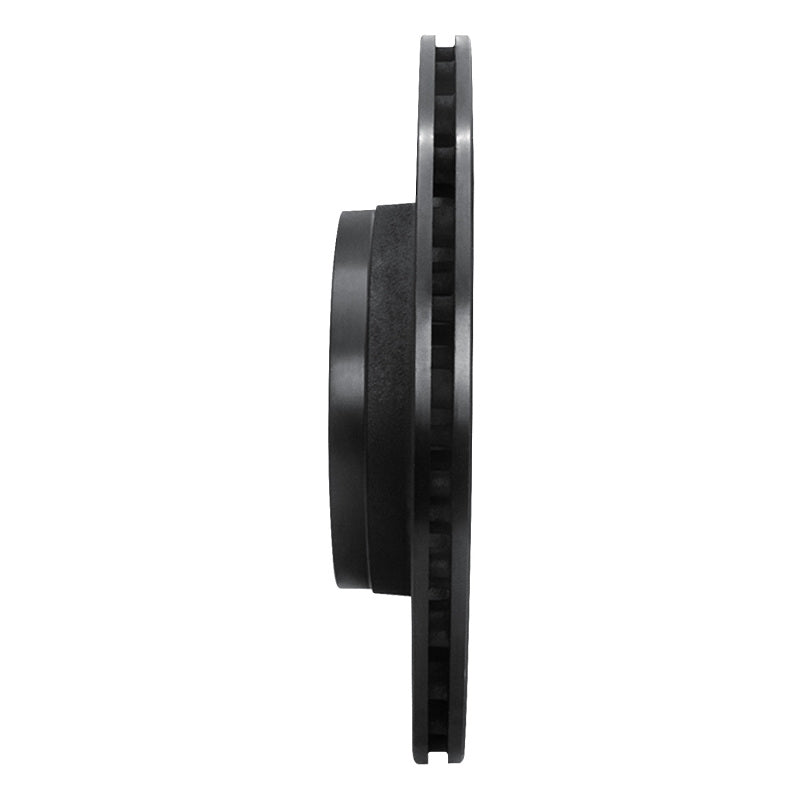 R1 17-24 Maserati LeVante Rear Left Drilled & Slotted Black Brake Rotor