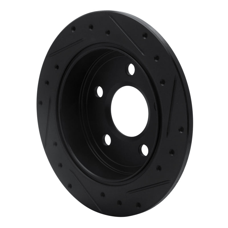 R1 97-05 Buick Century Rear Left Drilled & Slotted Black Brake Rotor