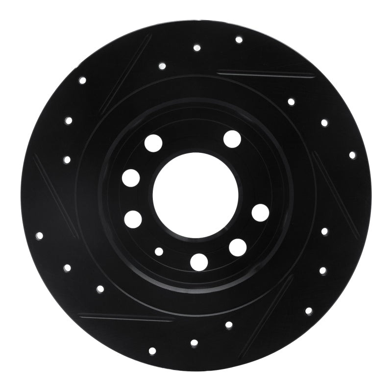R1 85-92 Chevrolet Camaro Rear Right Drilled & Slotted Black Brake Rotor