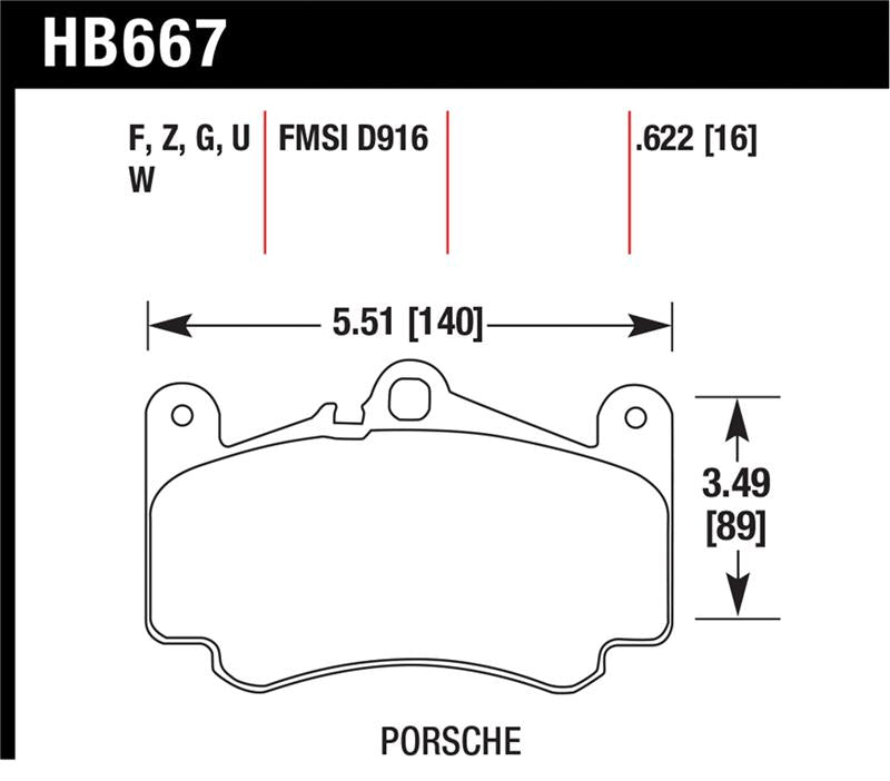Hawk 09 Porsche 911 Carrera S w/ Iron Discs Front DTC-70 Race Brake Pads