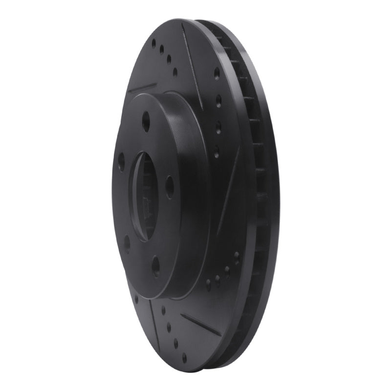 R1 97-05 Chevrolet Classic Front Right Drilled & Slotted Black Brake Rotor