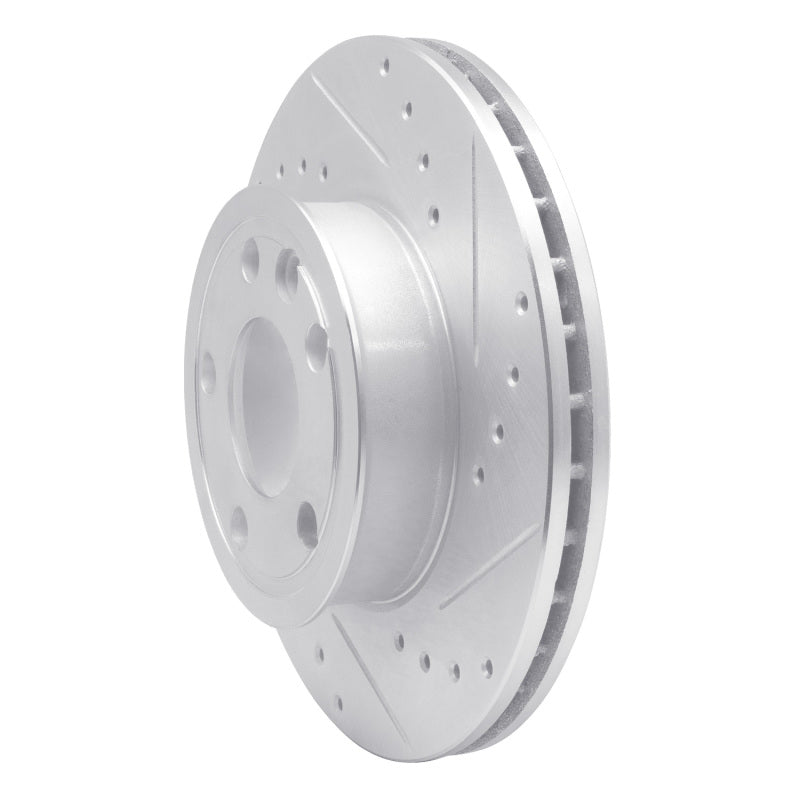 R1 92-95 Volkswagen EuroVan Front Right Drilled & Slotted Silver Brake Rotor