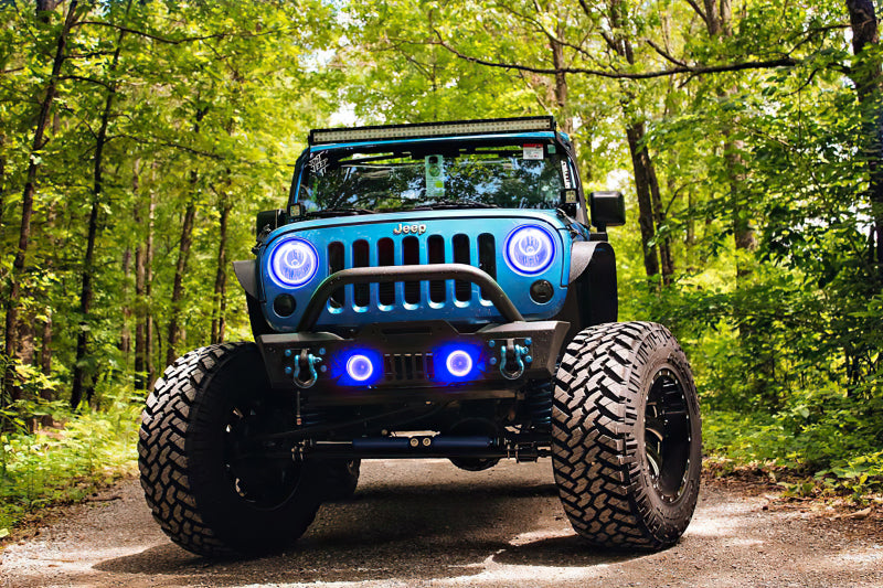 Oracle 07-17 Jeep Wrangler LED Fog Light Halo Kit - Blue