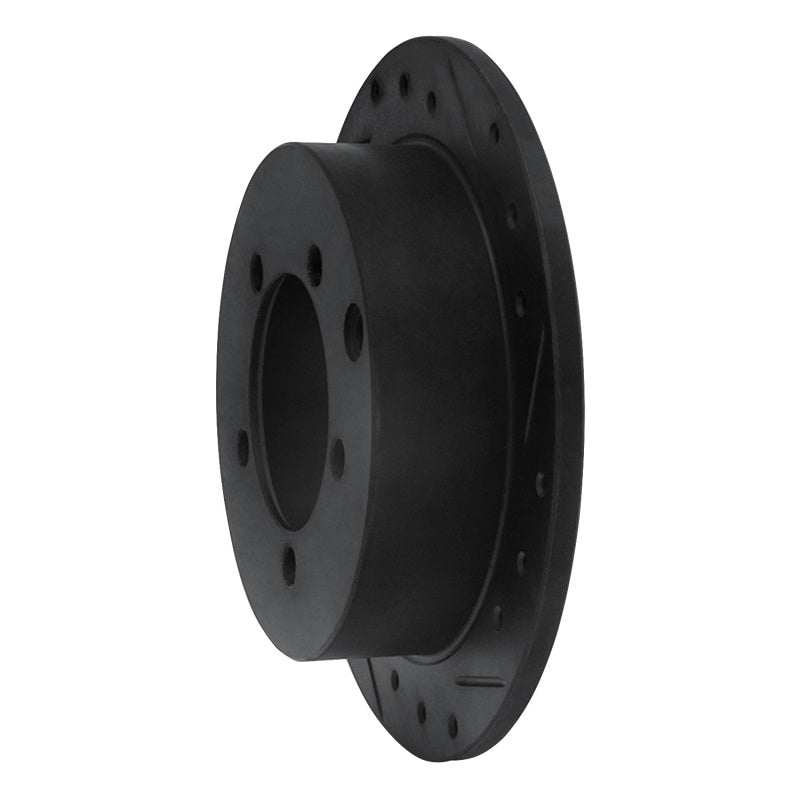R1 97-04 Mitsubishi DIAMANTE Rear Right Drilled & Slotted Black Brake Rotor