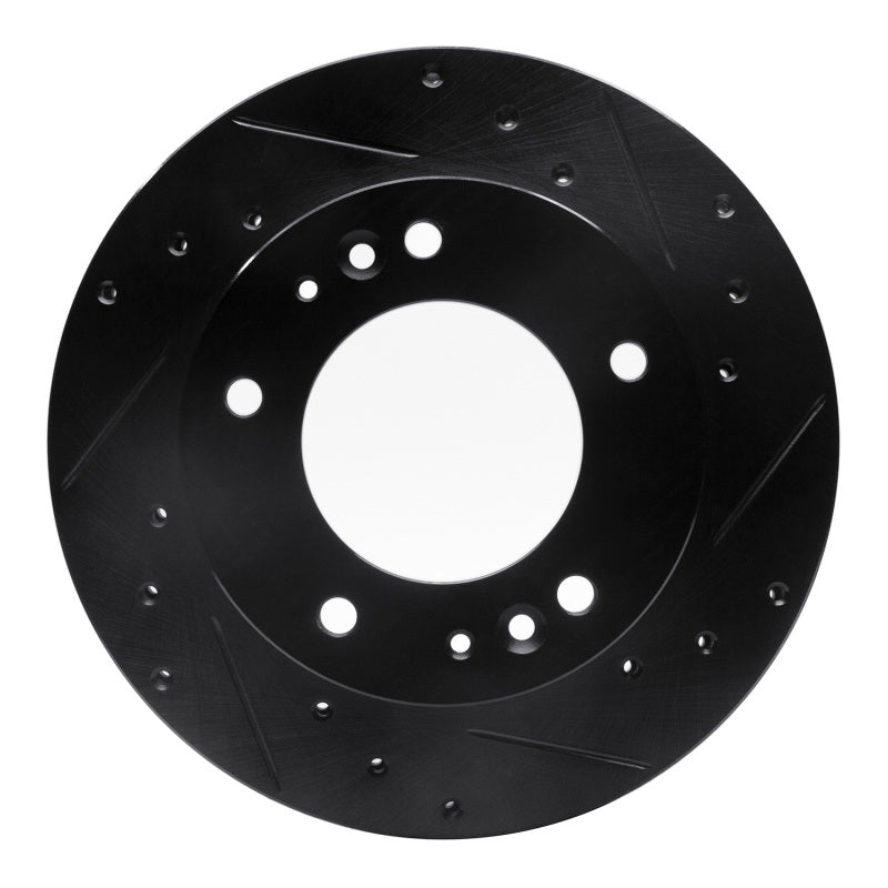 R1 95-02 Kia Sportage (USA/Canada) Front Right Drilled & Slotted Black Brake Rotor