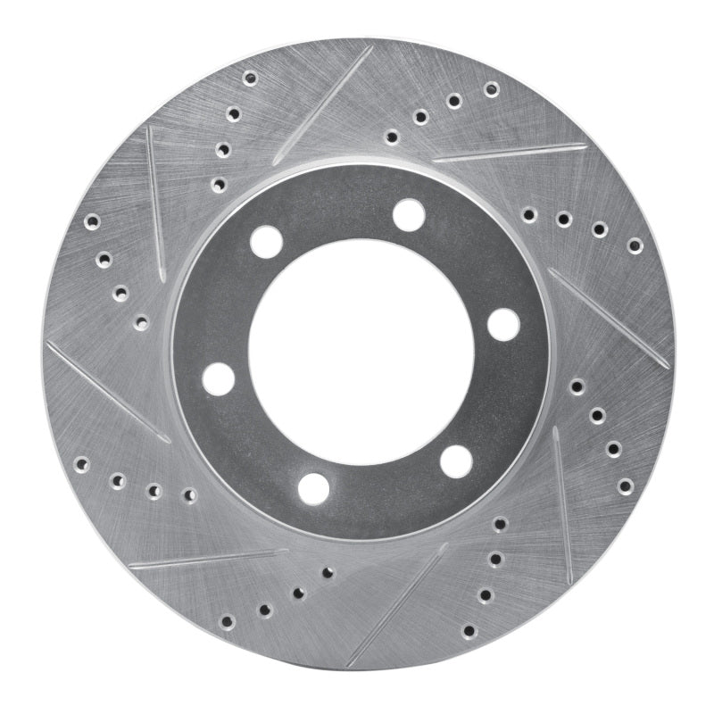R1 00-07 Toyota SEQUOIA Front Left Drilled & Slotted Silver Brake Rotor