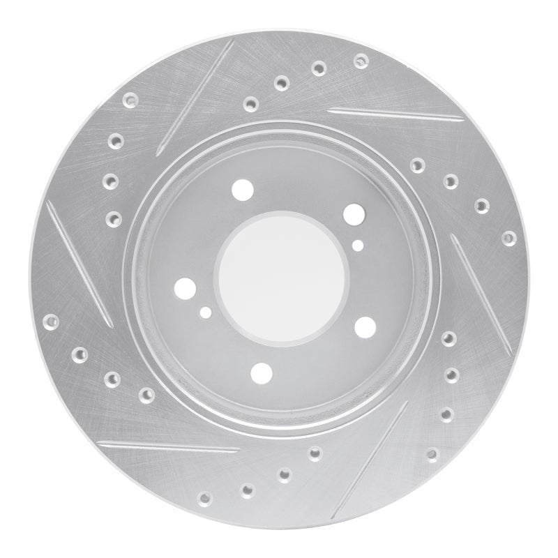 R1 93-02 Mercury Villager Front Right Drilled & Slotted Silver Brake Rotor