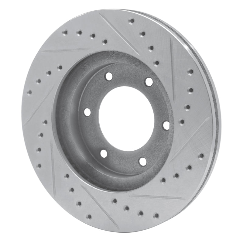 R1 93-98 Toyota T100 Front Left Drilled & Slotted Silver Brake Rotor
