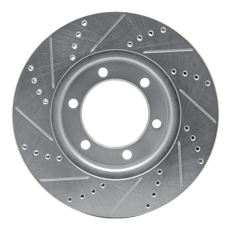 R1 00-07 Toyota SEQUOIA Front Right Drilled & Slotted Silver Brake Rotor