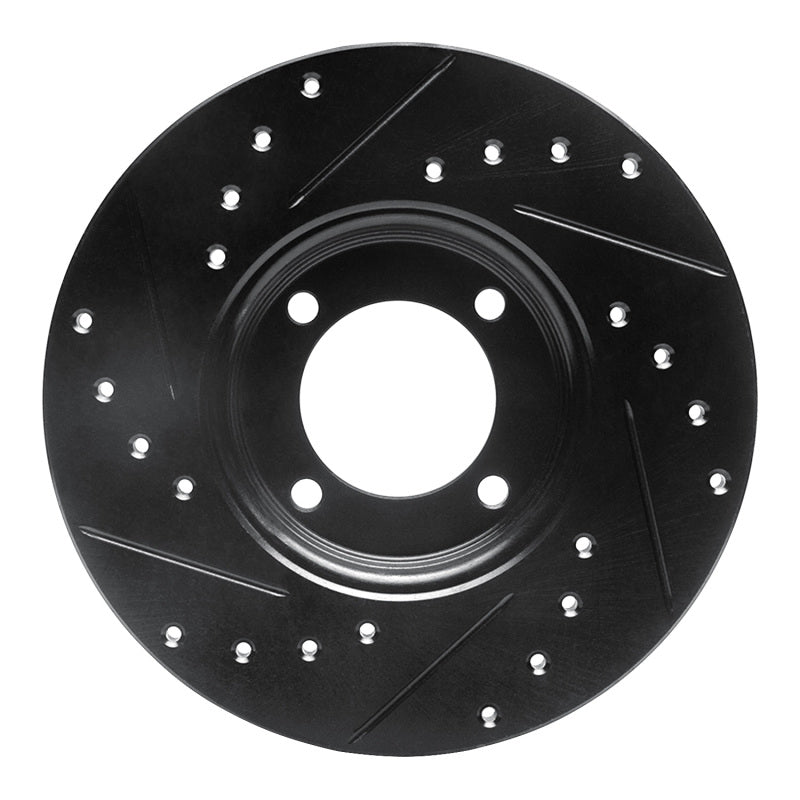 R1 63-86 Ford Cortina Front Right Drilled & Slotted Black Brake Rotor