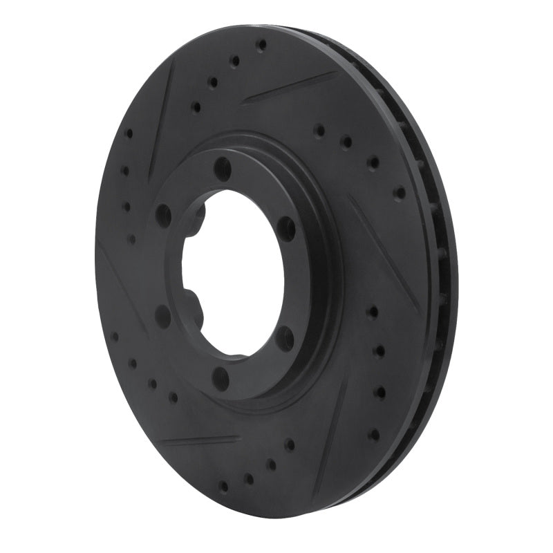 R1 86-06 Chevrolet Luv Pickup (Mexico) Front Left Drilled & Slotted Black Brake Rotor