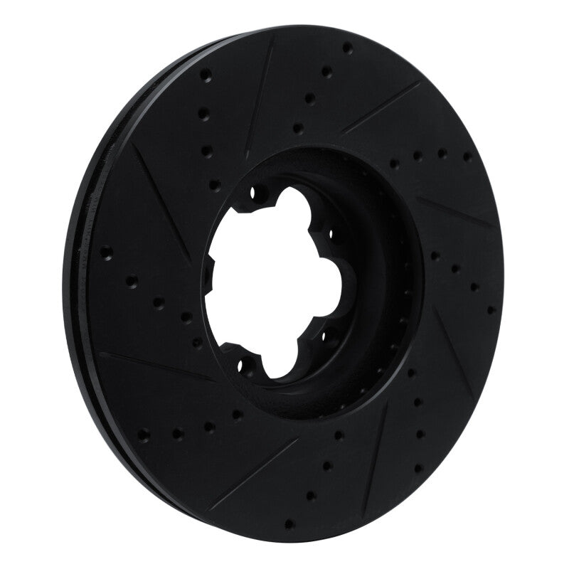 R1 15-25 Ford Transit-350 HD/DRW Front Right Drilled & Slotted Black Brake Rotor