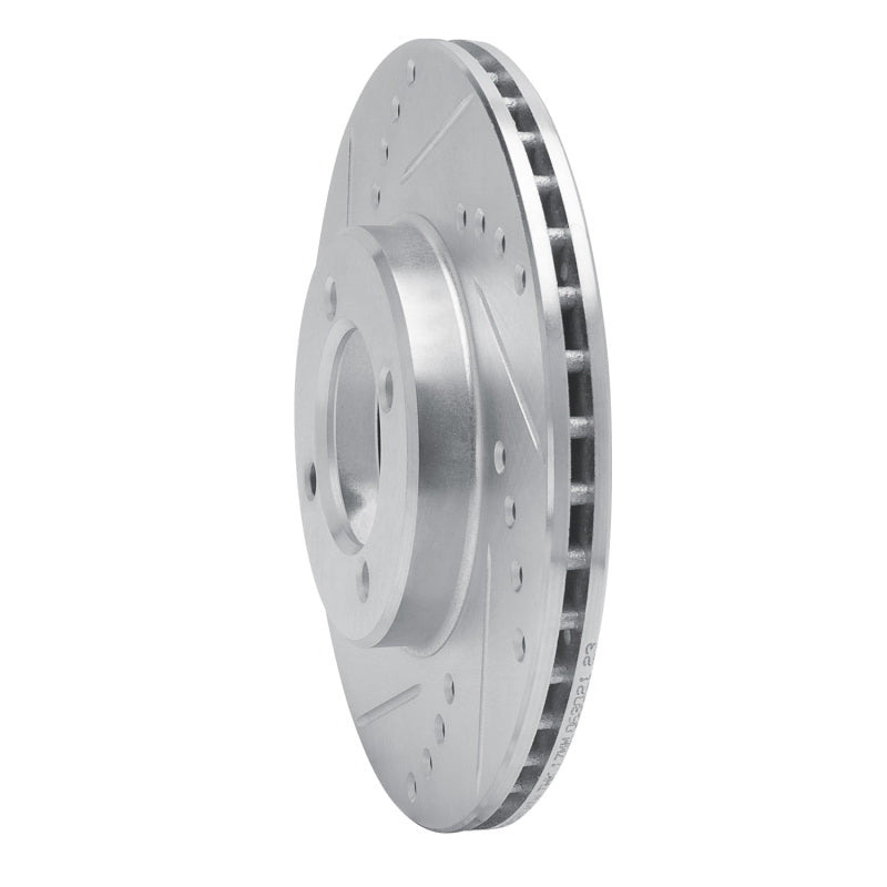 R1 84-87 Toyota Corolla (US/Canada) Front Left Drilled & Slotted Silver Brake Rotor