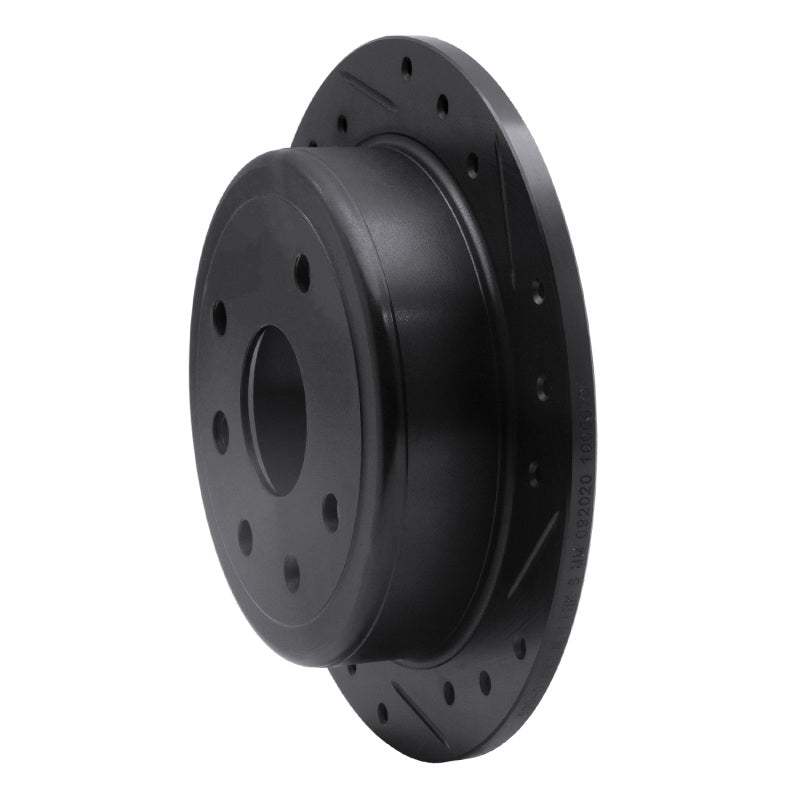 R1 04-10 Chevrolet Optra (USA/Canada) Rear Right Drilled & Slotted Black Brake Rotor