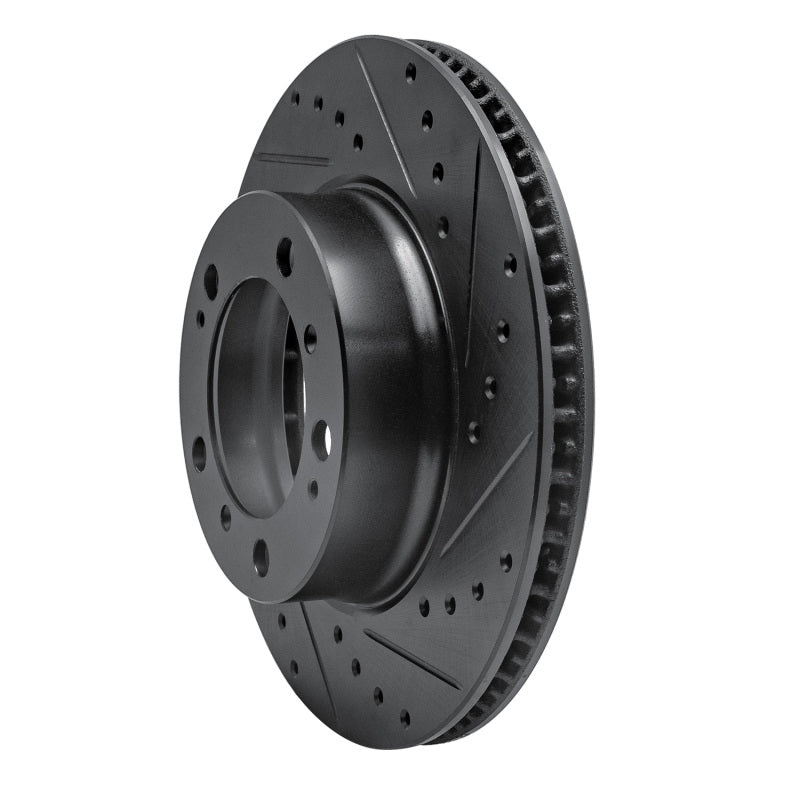 R1 97-04 Porsche Boxster Front Right Drilled & Slotted Black Brake Rotor