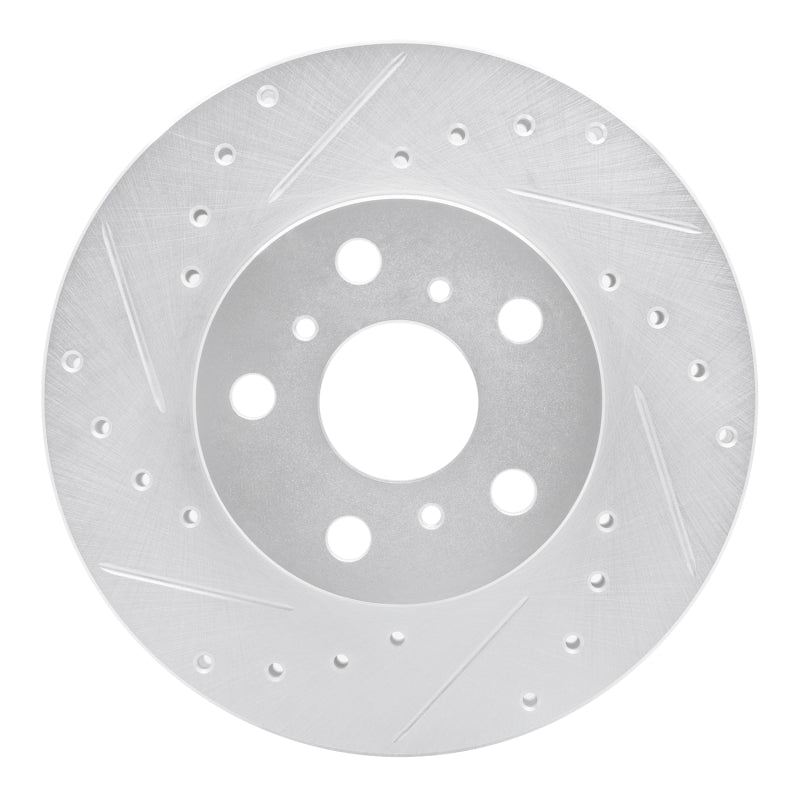 R1 90-91 Toyota Celica Front Left Drilled & Slotted Silver Brake Rotor