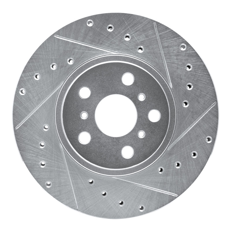R1 90-93 Toyota Celica Front Right Drilled & Slotted Silver Brake Rotor