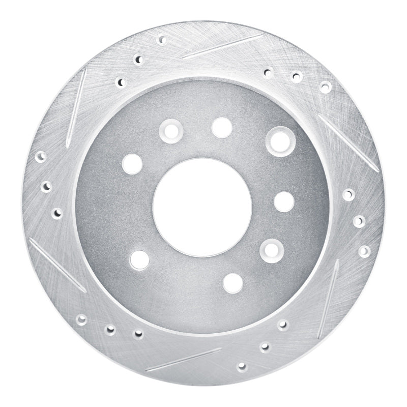 R1 90-91 Mazda 929 Rear Left Drilled & Slotted Silver Brake Rotor
