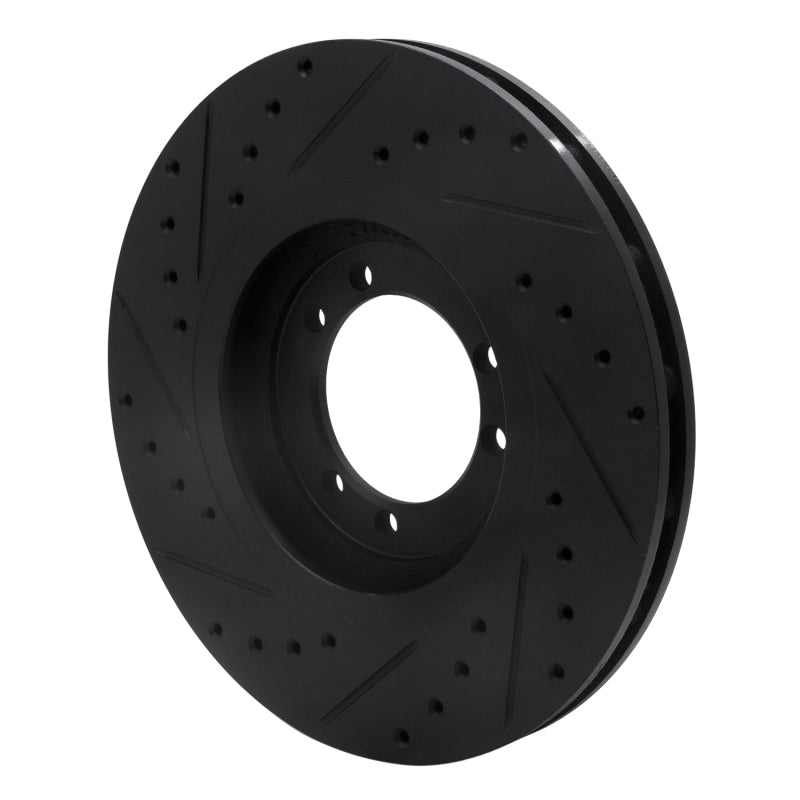 R1 96-06 Hummer H1 Rear Right Front Right Drilled & Slotted Black Brake Rotor