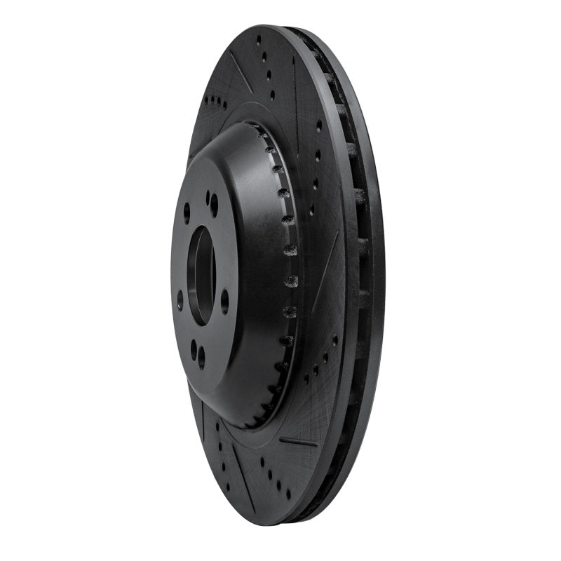 R1 14-21 Mercedes-Benz S400 (Canada & Mexico) Rear Right Drilled & Slotted Black Brake Rotor