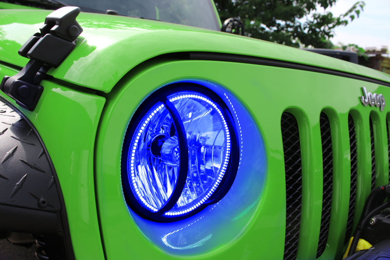 Oracle 07-17 Jeep Wrangler Surface Mount LED Headlight Halo Kit - Blue