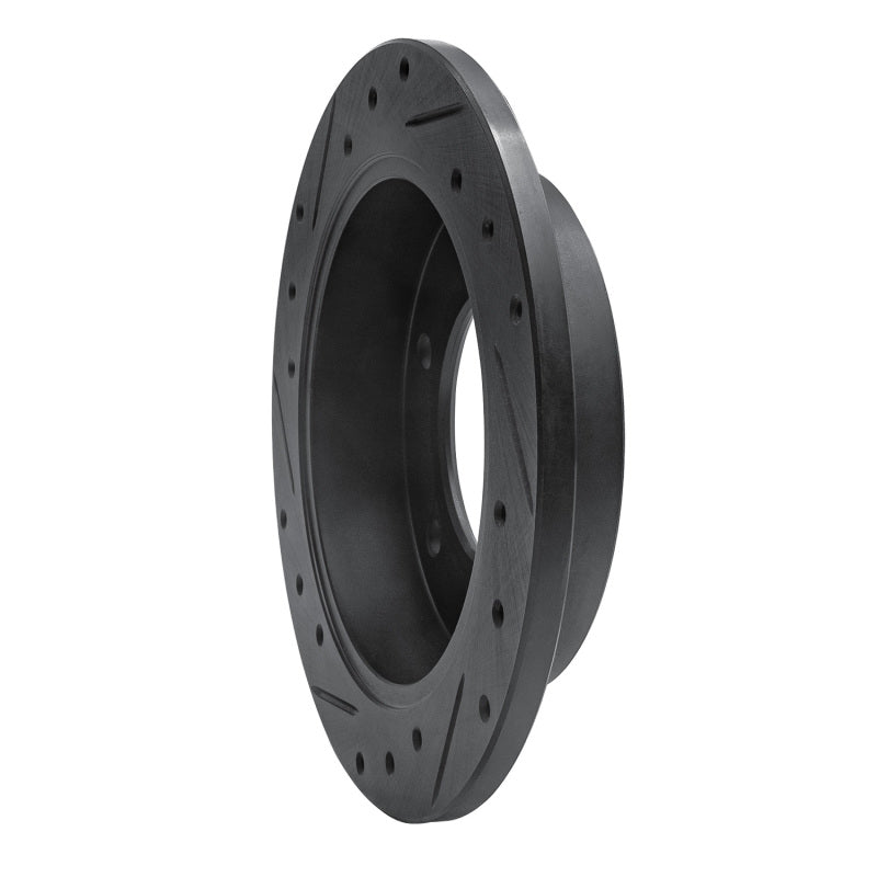 R1 88-95 Isuzu AMIGO Rear Right Drilled & Slotted Black Brake Rotor