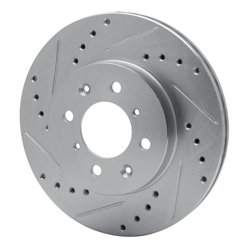 R1 84-85 Toyota Van Front Left Drilled & Slotted Silver Brake Rotor