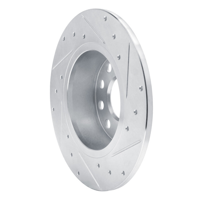R1 17-25 Audi Q2 (Mexico) Rear Left Drilled & Slotted Silver Brake Rotor