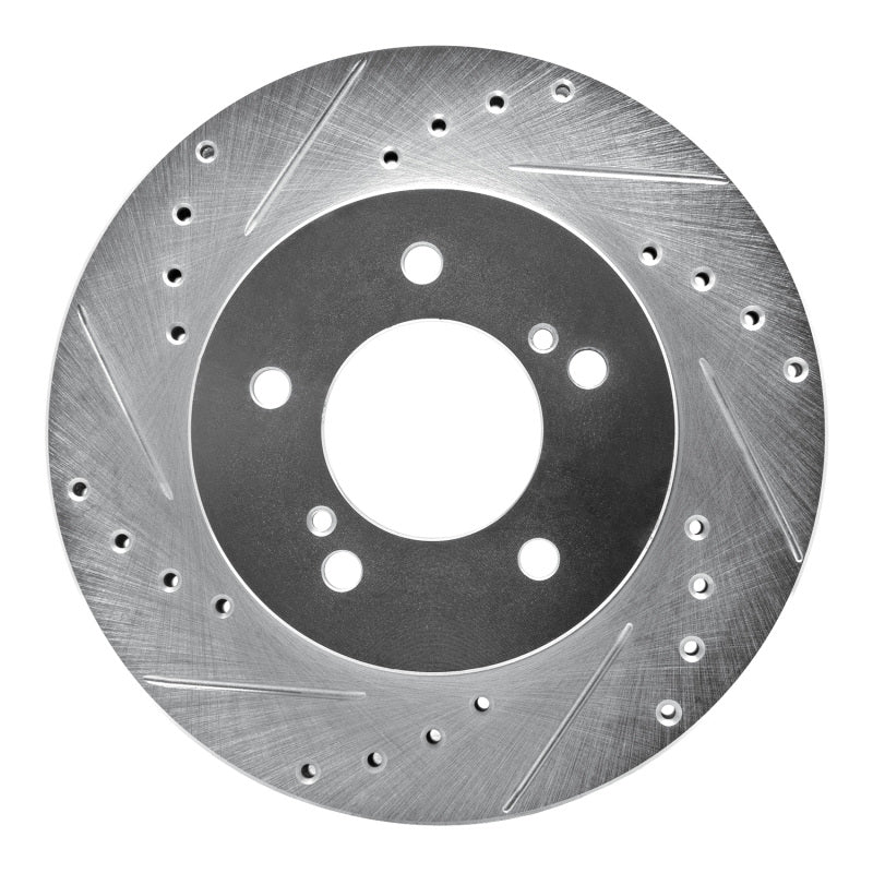 R1 93-02 Mercury Villager Front Left Drilled & Slotted Silver Brake Rotor
