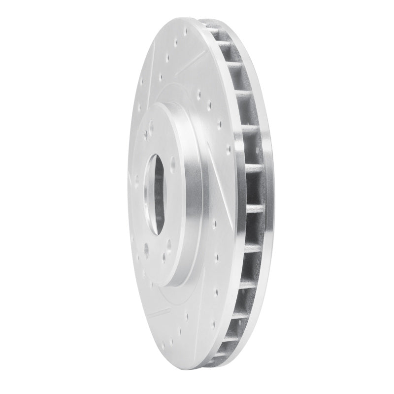 R1 91-93 Dodge STEALTH Front Left Drilled & Slotted Silver Brake Rotor