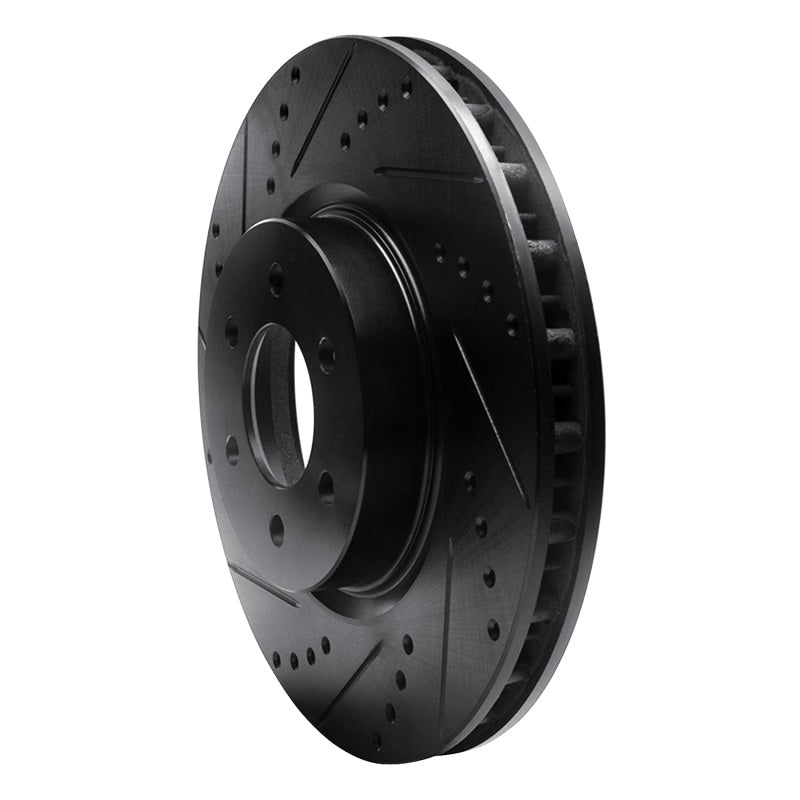 R1 92-02 Dodge Viper Front Left Drilled & Slotted Black Brake Rotor